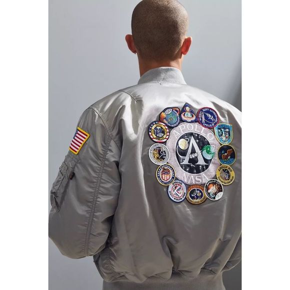 NWT Alpha Industries Apollo MA-1 Bomber Jacket Size L - Picture 3 of 10